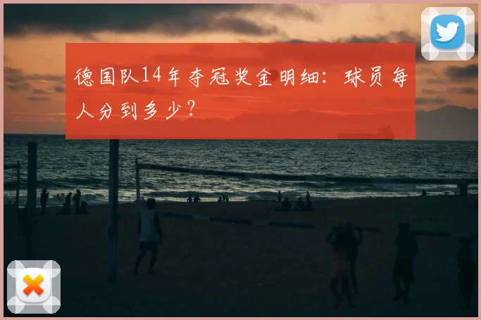 德国队14年夺冠奖金明细：球员每人分到多少？